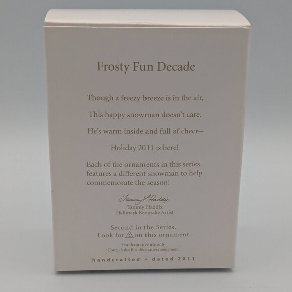 Hallmark Keepsake Frosty Fun Decade 2011 Christmas Ornament - 2nd in the Series - Picture 8 of 9